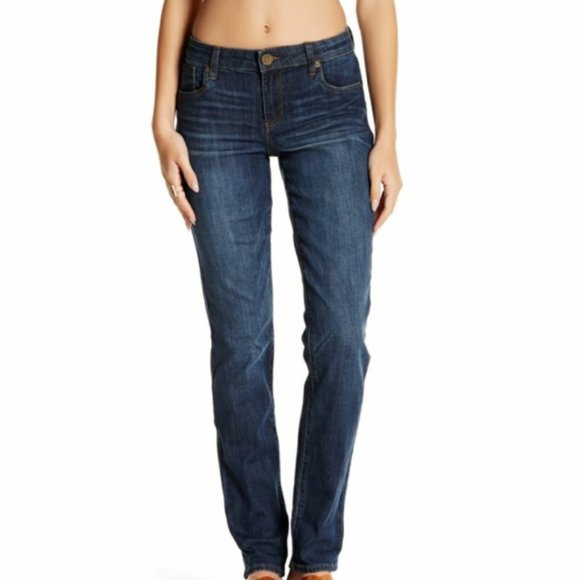 Kut from the Kloth Denim - KUT FROM THE KLOTH BOYFRIEND DARK WASH SIZE 14 WAIST 36 PLUS MID RISE 10" WOMENS
